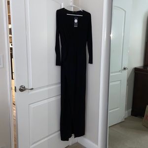 Never worn maxi thigh high dress from Boohoo!